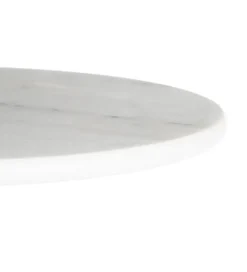 Stół AUESON 110 cm czarny blat w optyce marmuru