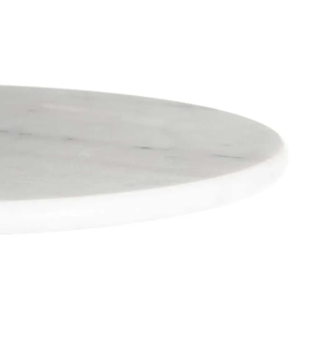 Stół AUESON 110 cm czarny blat w optyce marmuru
