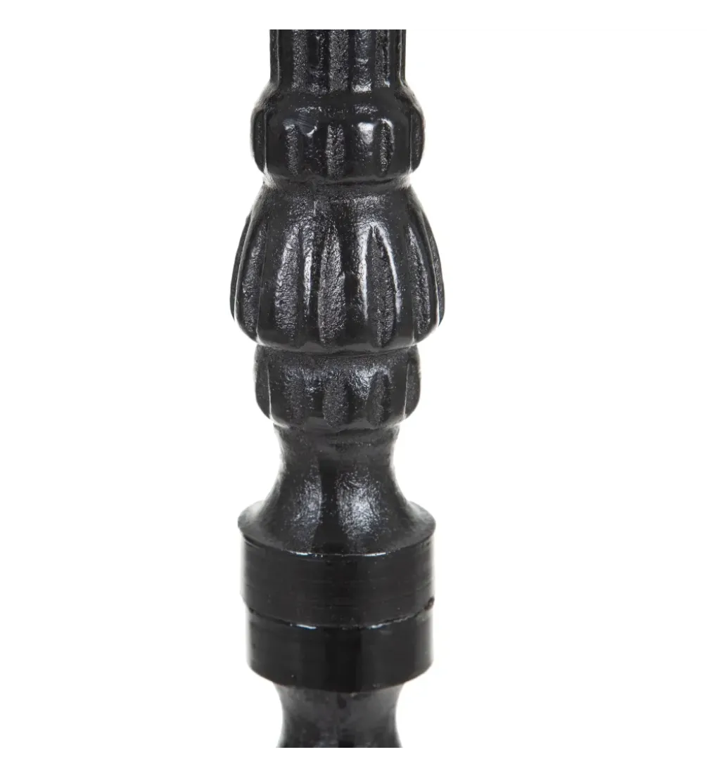 Stół AUESON 110 cm czarny blat w optyce marmuru