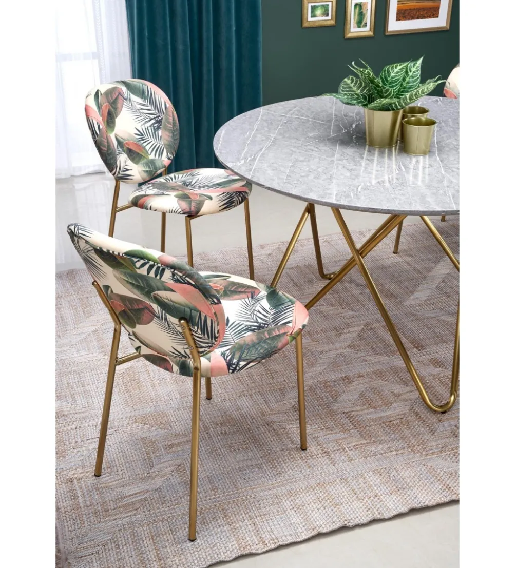 Stół Bonello 120 cm w optyce szarego marmuru