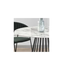 Stół BRODWAY 110 cm w optyce białego marmuru