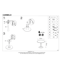 Stół CARMELO 100 cm w kolorze orzecha