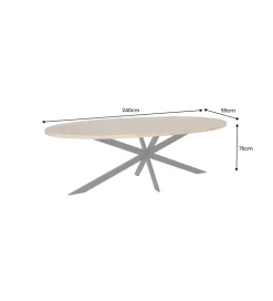 Stół Craft GALAXIE 240 cm drewno mango naturalny