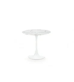 Stół DENVER 80 cm w optyce białego marmuru