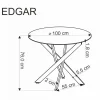 Stół EDGAR 100 cm naturalny