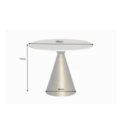 Stół ELEGANCIA 100 cm biały marmuru