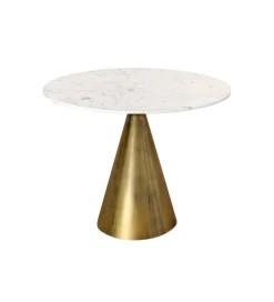 Stół ELEGANCIA 100 cm biały marmuru