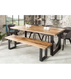 Stół Factory Iron Craft 200 cm drewno Mango
