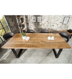 Stół Factory Iron Craft 200 cm drewno Mango