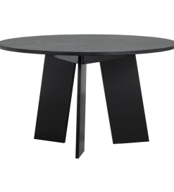 Stół FRIES 129 cm drewno dębu czarny