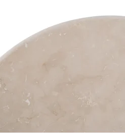 Stół GEHART 120 cm brązowy marmur drewno mango