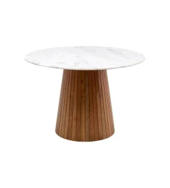 Stół GRACE 115 cm drewno mango marmur