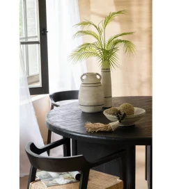 Stół HERAS 150 cm drewno teak czarny
