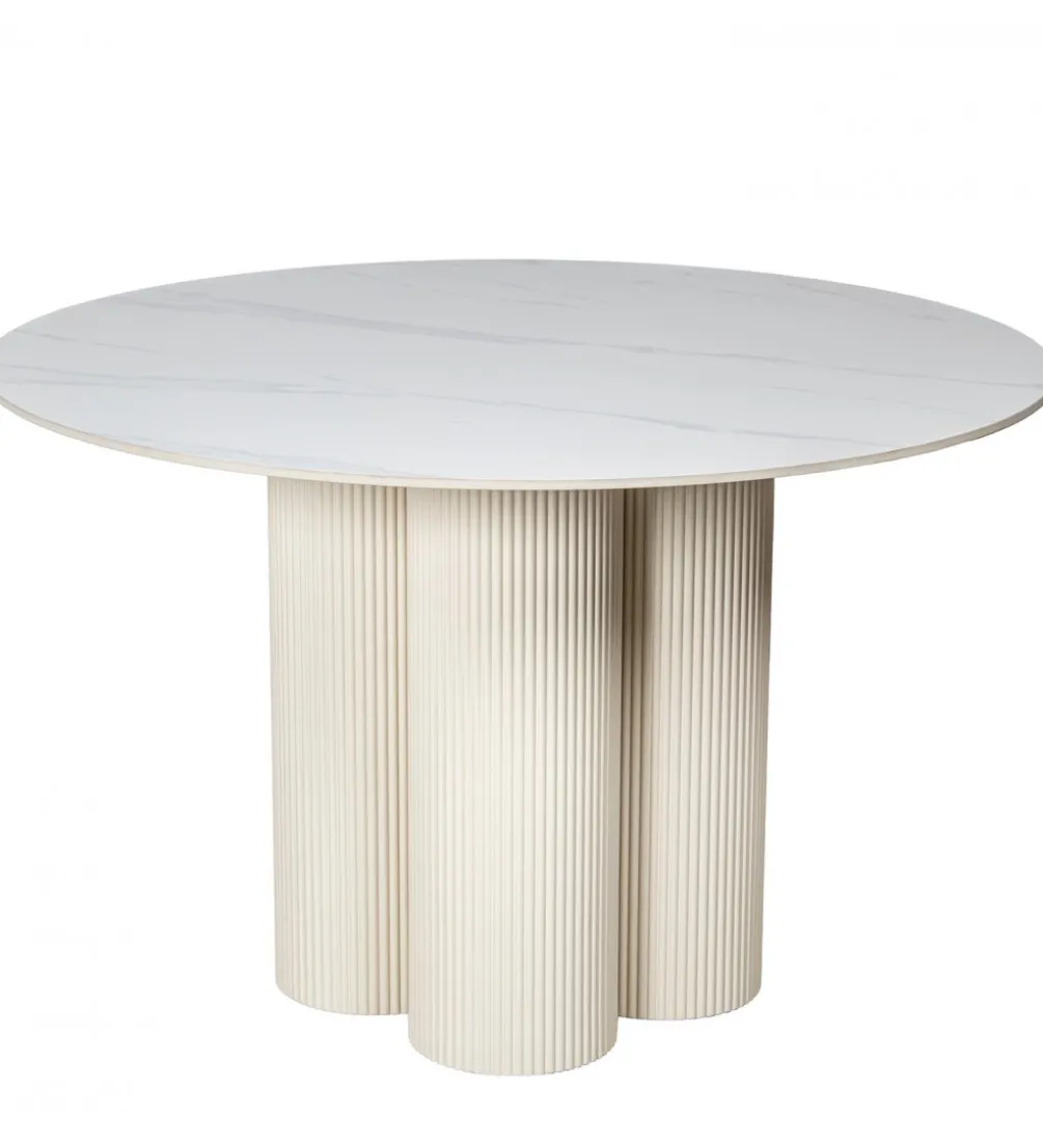 Stół HERE 120 cm ceramiczny blat biały