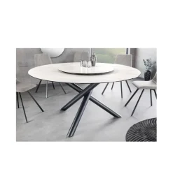 Stół IDAHO 150 cm ceramika w optyce białego marmuru