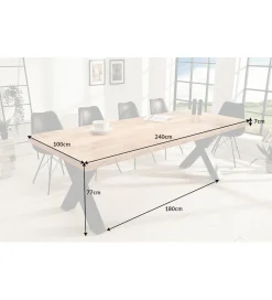 Stół Iron Craft X II 240 cm drewno Mango