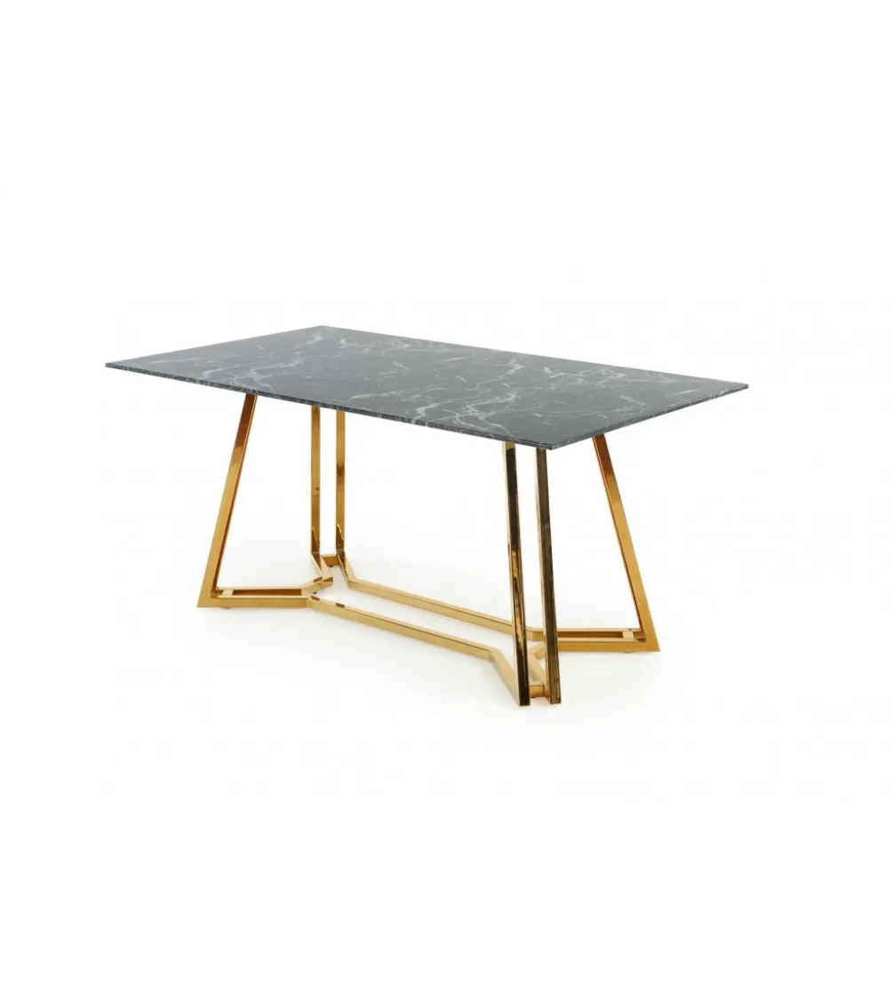 Stół KONAMI 160 cm w optyce czarnego marmuru