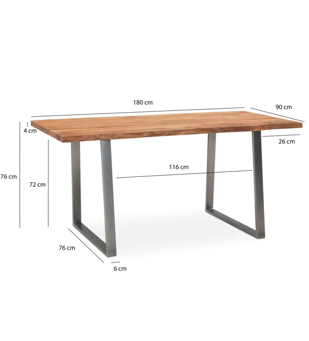 Stół KORNEL 180 cm drewno akacja