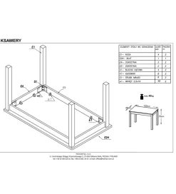 Stół KSAWERY 120 cm biały