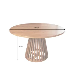 Stół MAISON JADE 140 cm okrągły drewno akacja