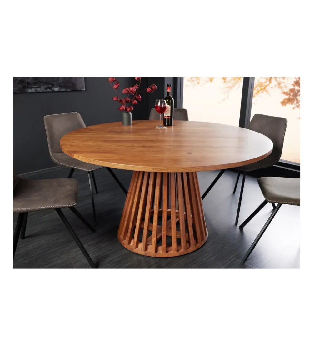 Stół MAISON JADE 140 cm okrągły drewno akacja
