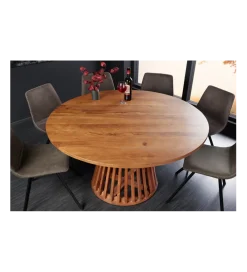 Stół MAISON JADE 140 cm okrągły drewno akacja