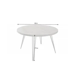 Stół MORENA 80 cm drewno mango szary