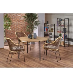 Stół MORGAN 120 cm w kolorze dąb złoty