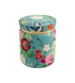 Stołek FLOWER 39 cm niebieski