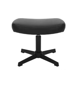 Stołek obrotowy VOGUE 45 cm skórzany czarny