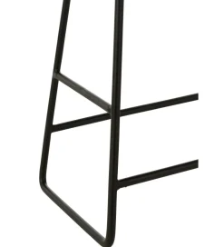 Stołek ZAMBIA drewno teak czarny