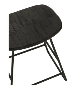 Stołek ZAMBIA drewno teak czarny