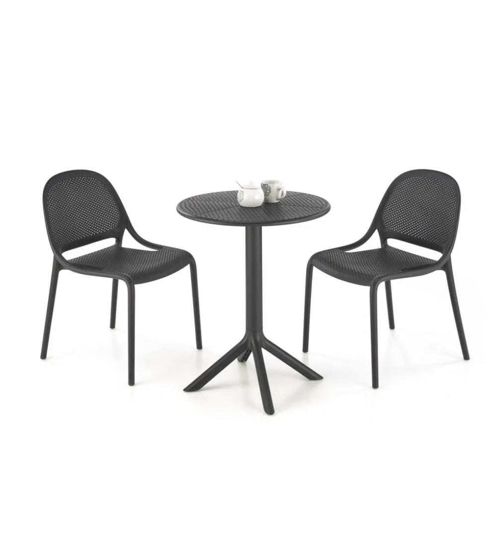 Stół ogrodowy CALVO 72 cm czarny