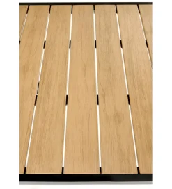 Stół ogrodowy FIERRO 80 cm brązowy czarny
