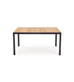 Stół ogrodowy FIERRO 150 cm brązowy czarny