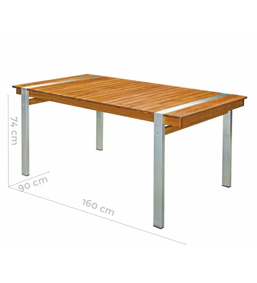 Stół ogrodowy NORAH 160 cm drewno akacja