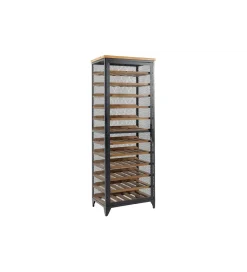 Stojak na wino BODEGA 185 cm naturalny czarny