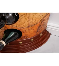 Stojak na wino GLOBE 75 cm drewno sosna