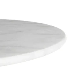 Stół okrągły AUESON 60 cm czarny blat w optyce marmuru