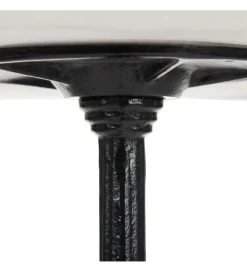 Stół okrągły AUESON 60 cm czarny blat w optyce marmuru