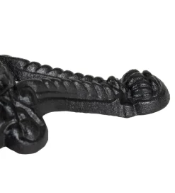 Stół okrągły AUESON 60 cm czarny blat w optyce marmuru