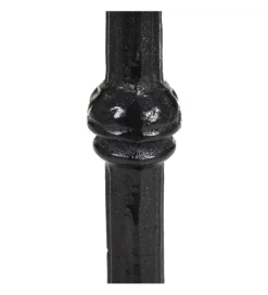 Stół okrągły AUESON 60 cm czarny blat w optyce marmuru