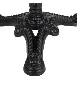 Stół okrągły AUESON 60 cm czarny blat w optyce marmuru