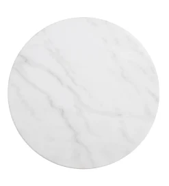 Stół okrągły AUESON 60 cm czarny blat w optyce marmuru