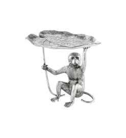 Stolik kawowy WILDLIFE MONKEY 55 cm srebrny