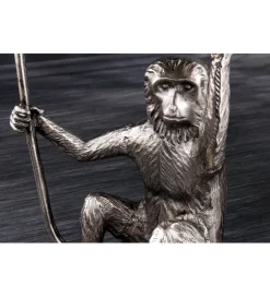 Stolik kawowy WILDLIFE MONKEY 55 cm srebrny