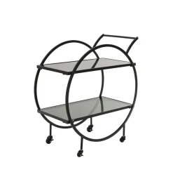Stolik na kółkach LOFT 74 cm czarny