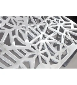 Stolik Abstract DELICADO Zestaw 2 Srebrny
