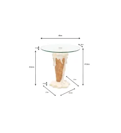 Stolik bistro ICE CREAM VANILLA 48 cm