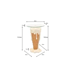 Stolik bistro ICE CREAM VANILLA 73 cm